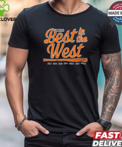Houston Astros Baseball Best in the West 2017 2024 t shirt