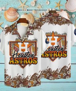 Houston Astros Baseball Pattern Vintage Hawaiian Shirt