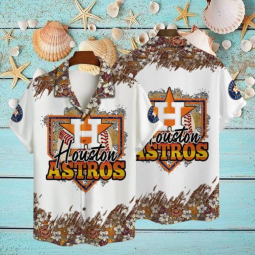 Houston Astros Baseball Pattern Vintage Hawaiian Shirt