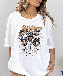 Houston Astros Baseball players caricature signature shirt
