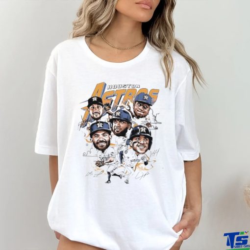 Houston Astros Baseball players caricature signature shirt
