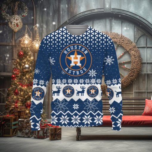 Houston Astros Christmas Gift 3D Ugly Christmas Sweater Christmas Gift Ideas Christmas Holiday Family Gift