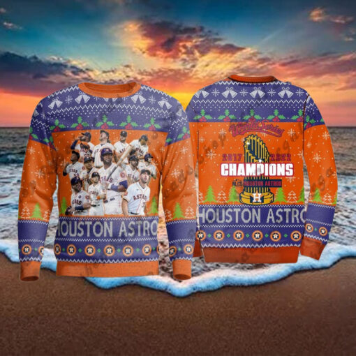 Houston Astros Christmas Ugly Sweater World Series Champion