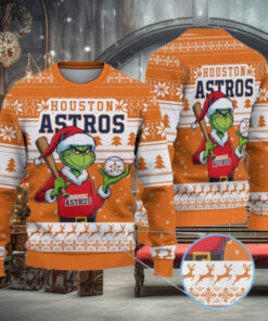 Houston Astros Funny Grinch Christmas Sweater