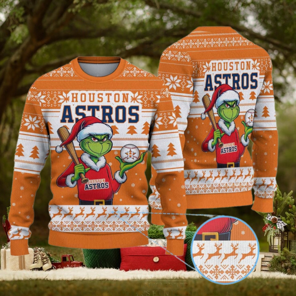 Houston Astros Funny Grinch Christmas Sweater Houston Astros Funny Grinch Christmas Sweater