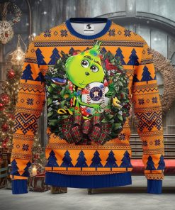 Houston Astros Grinch Hug Christmas Ugly Sweater