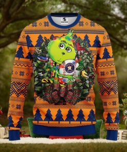 Houston Astros Grinch Hug Christmas Ugly Sweater