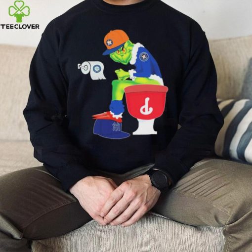 Houston Astros Grinch Shitting On Toilet Philadelphia Phillies, New York Yankees And Seattle Mariners Shirt