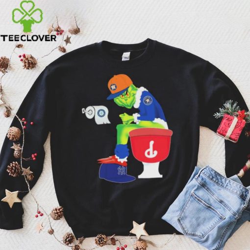 Houston Astros Grinch Shitting On Toilet Philadelphia Phillies, New York Yankees And Seattle Mariners Shirt