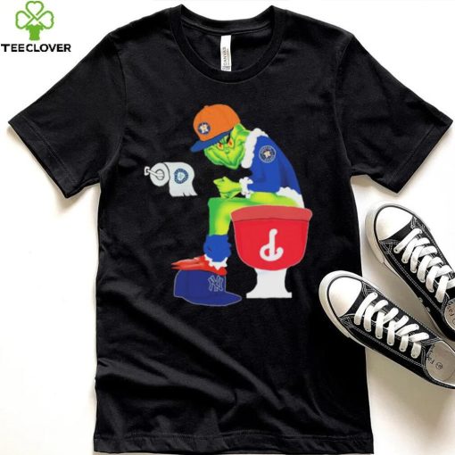 Houston Astros Grinch Shitting On Toilet Philadelphia Phillies, New York Yankees And Seattle Mariners Shirt