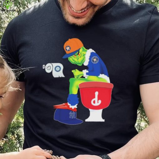 Houston Astros Grinch Shitting On Toilet Philadelphia Phillies, New York Yankees And Seattle Mariners Shirt