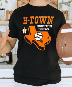 Houston Astros Homage Navy H Town Texas Hyper Local Tri Blend T Shirt