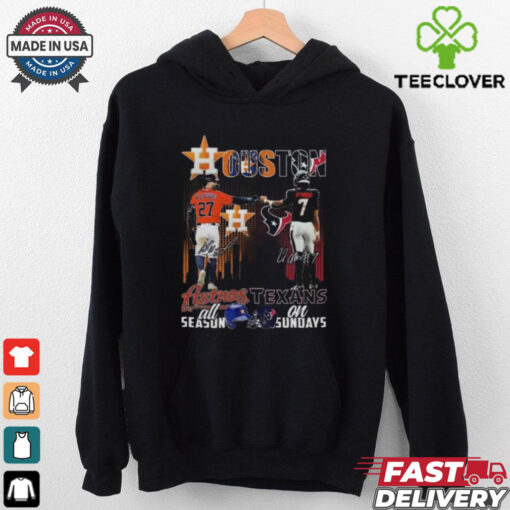 Houston Astros Jose Altuve Houston Texans C. J. Stroud All Season On Sundays Signatures 2024 T hoodie, sweater, longsleeve, shirt v-neck, t-shirt