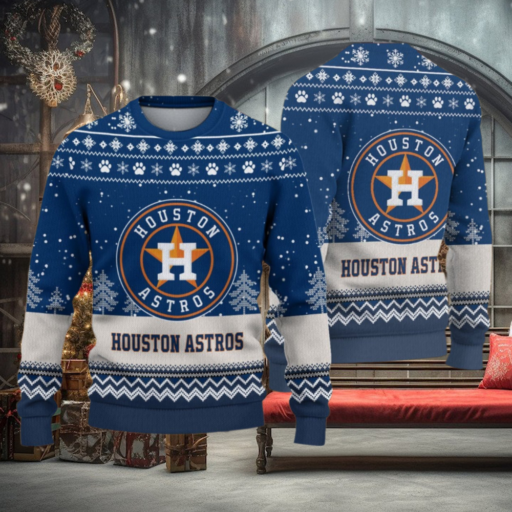 Houston Astros Logo Christmas Wool Sweater Houston Astros Logo Christmas Wool Sweater