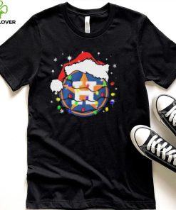 Houston Astros Logo Santa Hat Christmas Light Shirt
