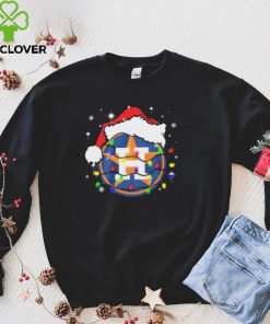 Houston Astros Logo Santa Hat Christmas Light Shirt