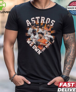 Houston Astros MLB 2024 Champions American League West Back To Back To Back We Own The West T shirt 1 Houston Astros MLB 2024 Champions American League West Back To Back To Back We Own The West T shirt