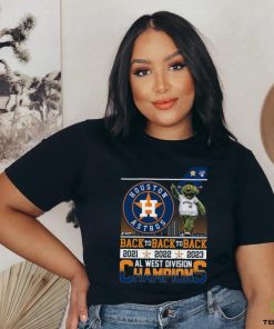 Houston Astros Mascot Back to Back to Back 20223 Al West Division Champions Shirt