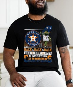 Houston Astros Mascot Back to Back to Back 20223 Al West Division Champions Shirt