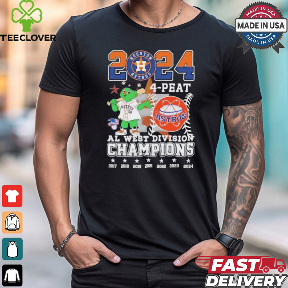 Houston Astros Orbit 4 Peat AL West Division Champions Shirt Houston Astros Orbit 4 Peat AL West Division Champions Shirt