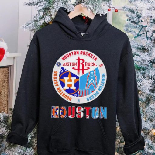 Houston Astros Rockets Oilers 3 teams sports circle logo gift hoodie, sweater, longsleeve, shirt v-neck, t-shirt