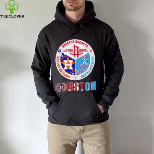 Houston Astros Rockets Oilers 3 teams sports circle logo gift hoodie, sweater, longsleeve, shirt v-neck, t-shirt