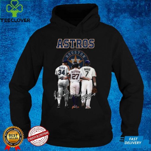 Houston Astros Ryan 34 Altuve 27 Biggio 7 Signatures t hoodie, sweater, longsleeve, shirt v-neck, t-shirt