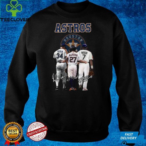 Houston Astros Ryan 34 Altuve 27 Biggio 7 Signatures t hoodie, sweater, longsleeve, shirt v-neck, t-shirt