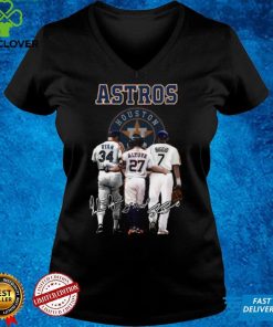 Houston Astros Ryan 34 Altuve 27 Biggio 7 Signatures t hoodie, sweater, longsleeve, shirt v-neck, t-shirt