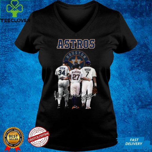 Houston Astros Ryan 34 Altuve 27 Biggio 7 Signatures t hoodie, sweater, longsleeve, shirt v-neck, t-shirt