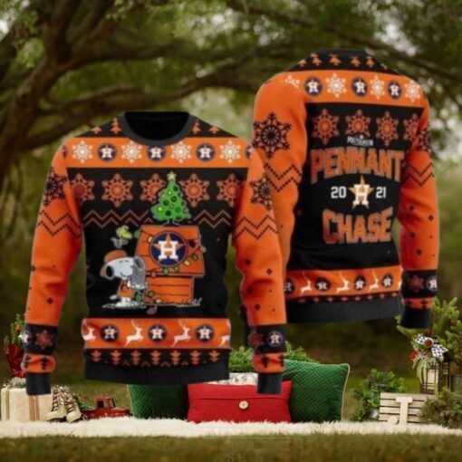 Houston Astros Snoopy Pennant Chase Ugly Christmas Sweater