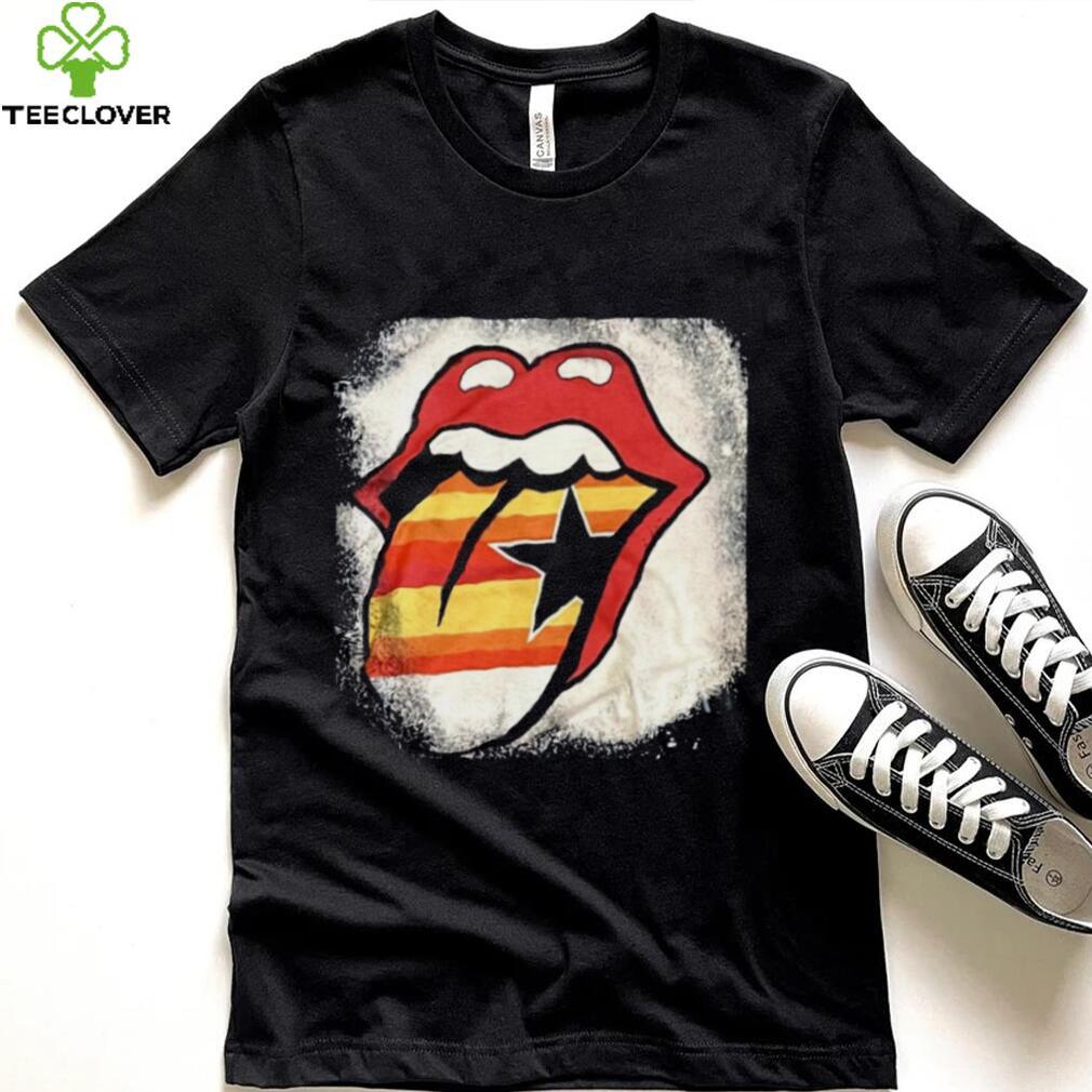Houston Astros Space City Shirt, Stros Tongue With Cheetah Lips Bleached Unisex Tee Houston Astros Space City Shirt, Stros Tongue With Cheetah Lips Bleached Unisex Tee