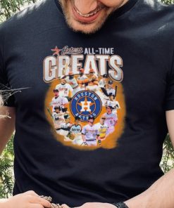 Houston Astros Team Football all time greats signatures shirt