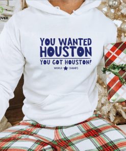 Houston Astros you wanted Houston you got Houston World Champs hoodie, sweater, longsleeve, shirt v-neck, t-shirt