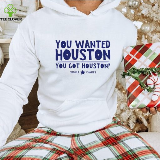 Houston Astros you wanted Houston you got Houston World Champs hoodie, sweater, longsleeve, shirt v-neck, t-shirt