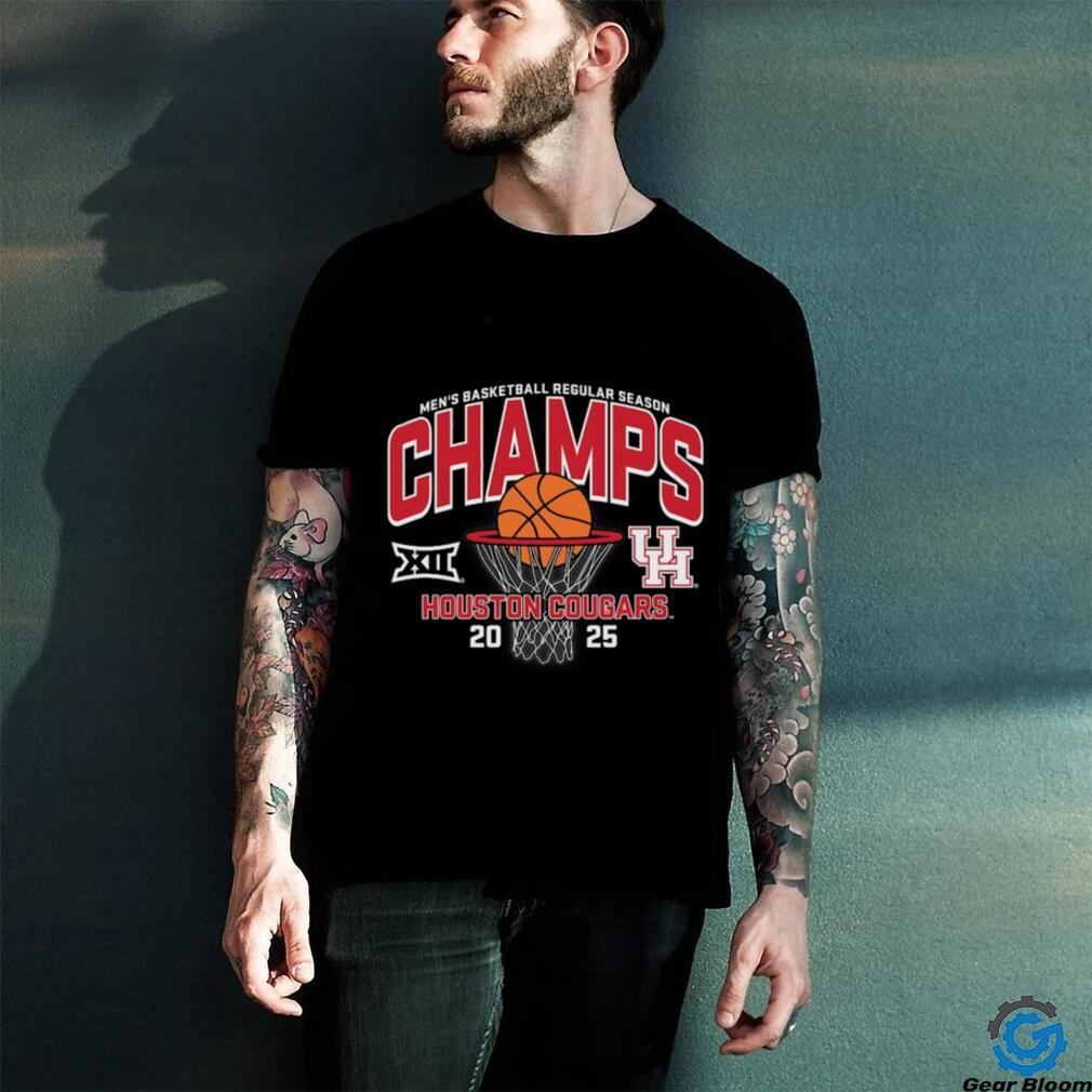 Houston Cougars 2025 Big 12 Men's Basketball Regular Season Champions T Shirt Houston Cougars 2025 Big 12 Men's Basketball Regular Season Champions T Shirt