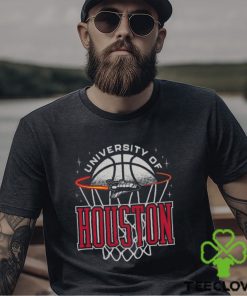 Houston Cougars Basketball Retro Rocket Tee Shirt