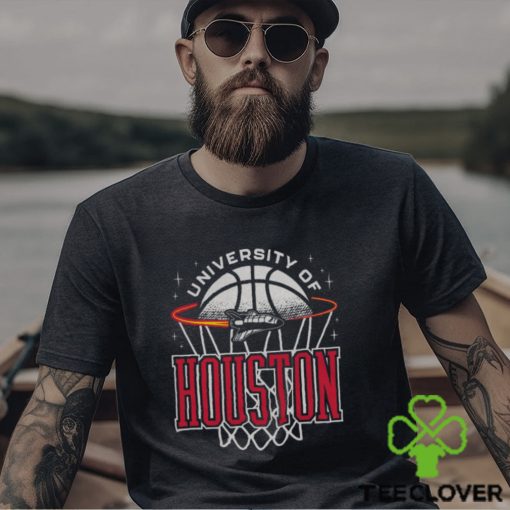 Houston Cougars Basketball Retro Rocket Tee Shirt