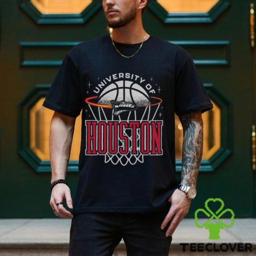 Houston Cougars Basketball Retro Rocket Tee Shirt