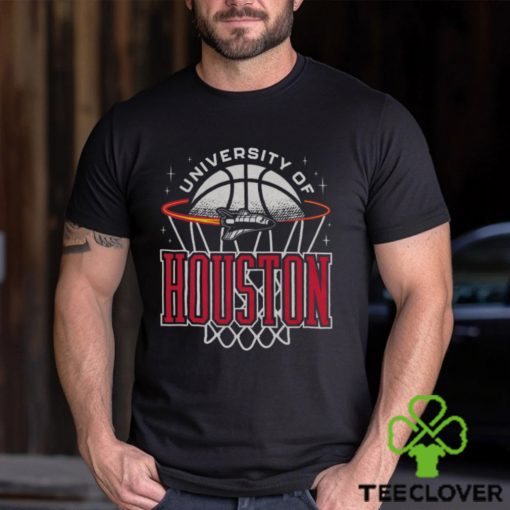 Houston Cougars Basketball Retro Rocket Tee Shirt