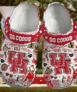 Houston Cougars Logo 3D Basketball Crocs Shoes