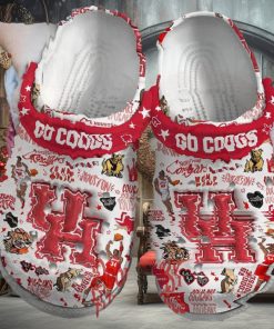 Houston Cougars Logo 3D Basketball Crocs Shoes