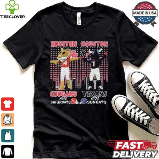 Houston Cougars On Saturdays Shasta Houston Texans Toro On Sundays T Shirt