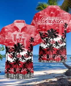 Houston Cougars Palms Tree Hawaiian Shirt