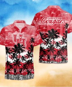 Houston Cougars Palms Tree Hawaiian Shirt
