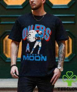 Houston Oilers Warren Moon Homage Retired Player Caricature Tri blend T shirt