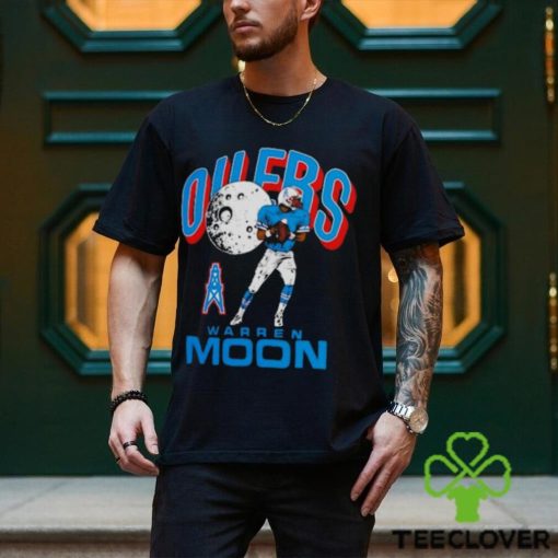 Houston Oilers Warren Moon Homage Retired Player Caricature Tri blend T shirt