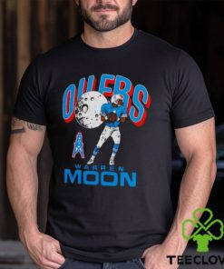 Houston Oilers Warren Moon Homage Retired Player Caricature Tri blend T shirt