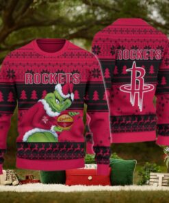 Houston Rockets Grinch Christmas Ugly Sweater