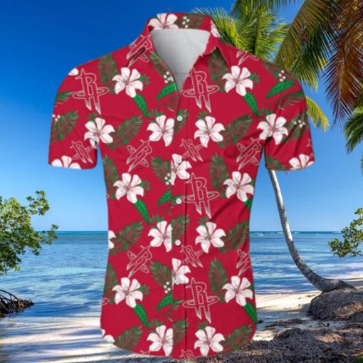 Houston Rockets NBA 3D Hawaiian Shirt Small Flowers Gift For Fans